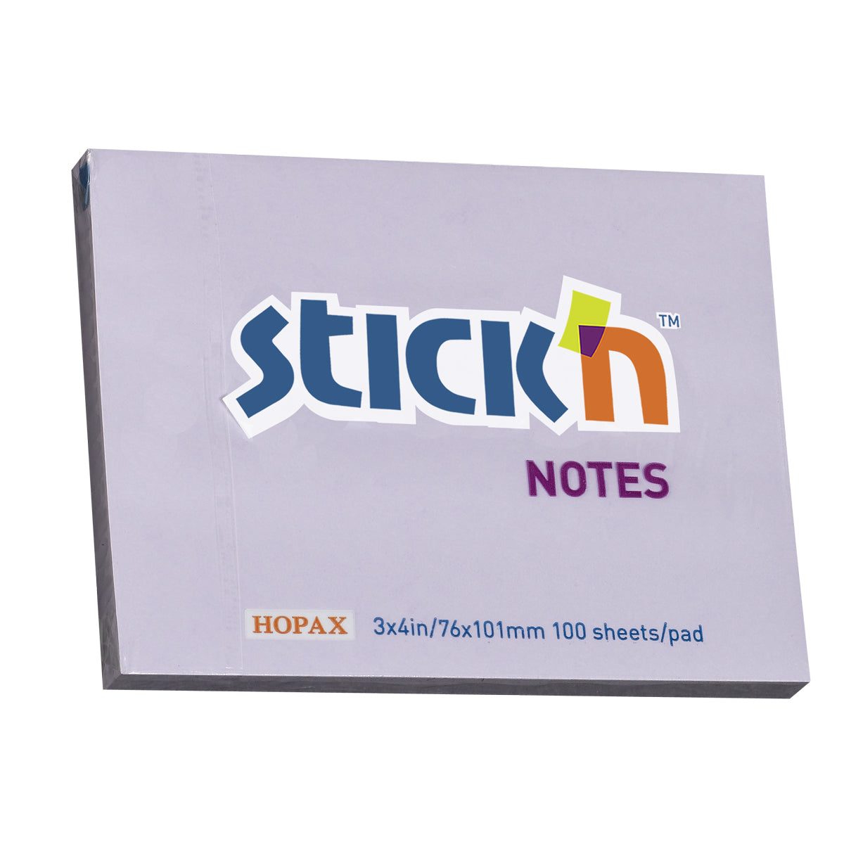 Stick'n Notes, 76x101mm 100 sheet Pastel Purple