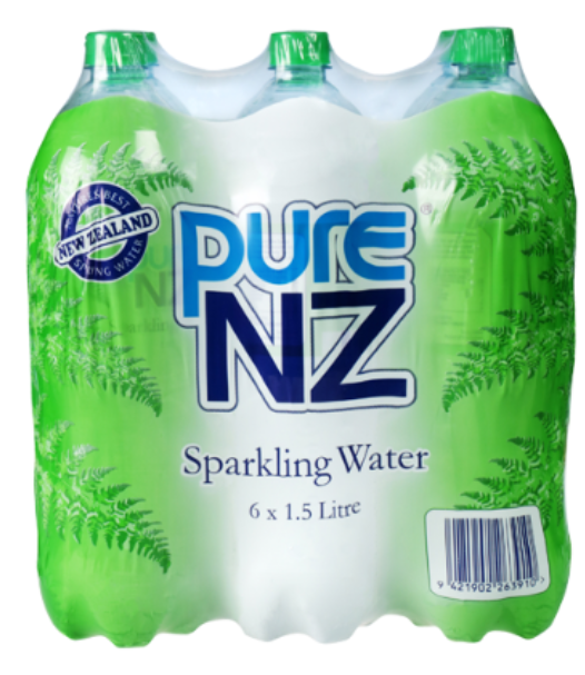 Pure NZ Sparkling Spring Water 6pk