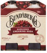 Bundaberg Burgundee Creaming Soda Bottles 4 x 375ml