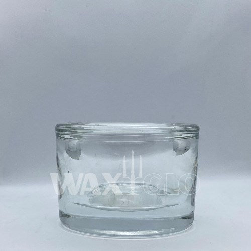 80 x 60mm Clear Chunky Glass T/Light Holder