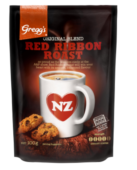 Gregg's Original Blend Red Ribbon Roast Instant Coffee 100g