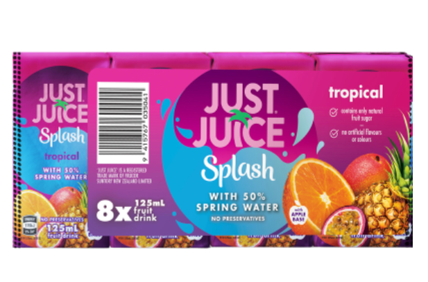 Just Juice Splash Tropical Fruit Juice 8pk