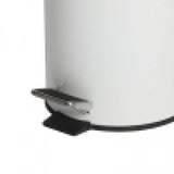 5L White Powder Coated Pedal Bin