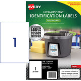 Avery Ultra Resistant ID Label L7917 White Laser 208x295mm 1up 10 Sheets - Cafe Supply