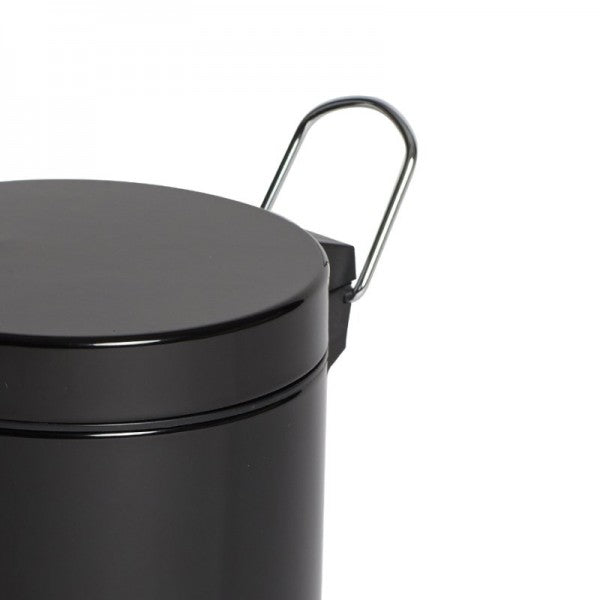 12L Black Powder Coated Pedal Bin