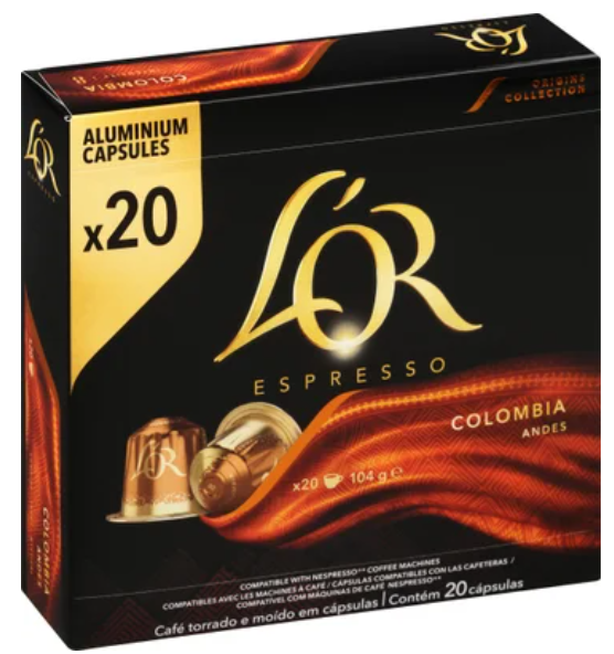 L'OR Espresso Colombia Intensity 8 Coffee Capsules 20pk