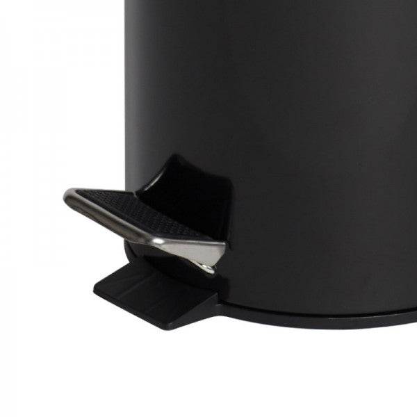 12L Black Powder Coated Pedal Bin