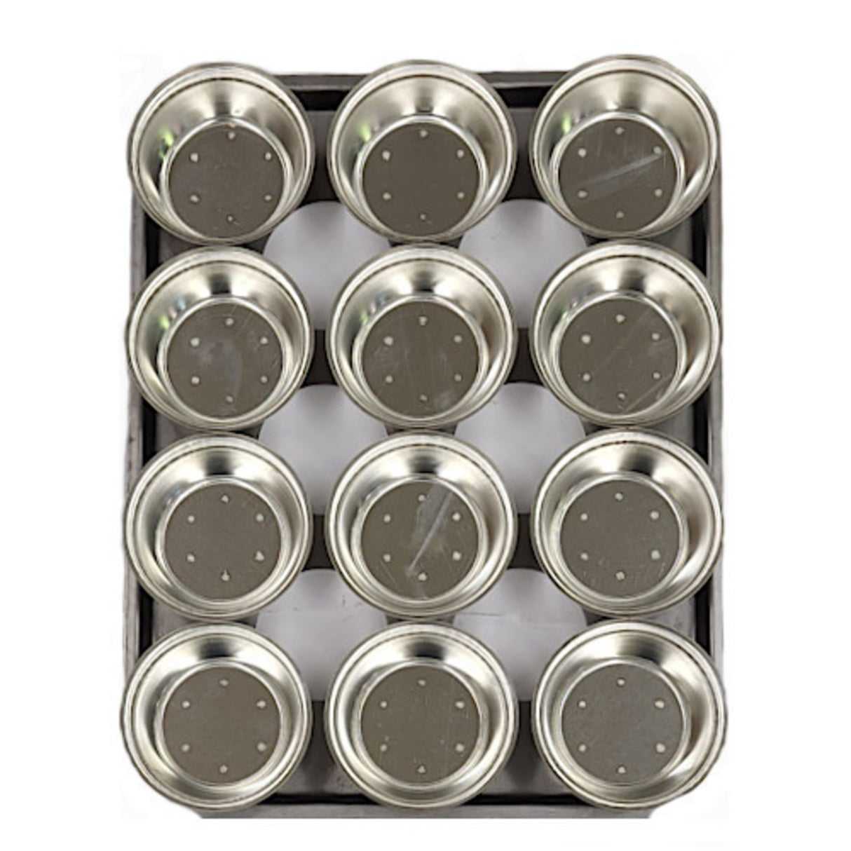 Palletized Pie Tins, (12) Round Shallow 100x29mm, Tray size 460x360mm