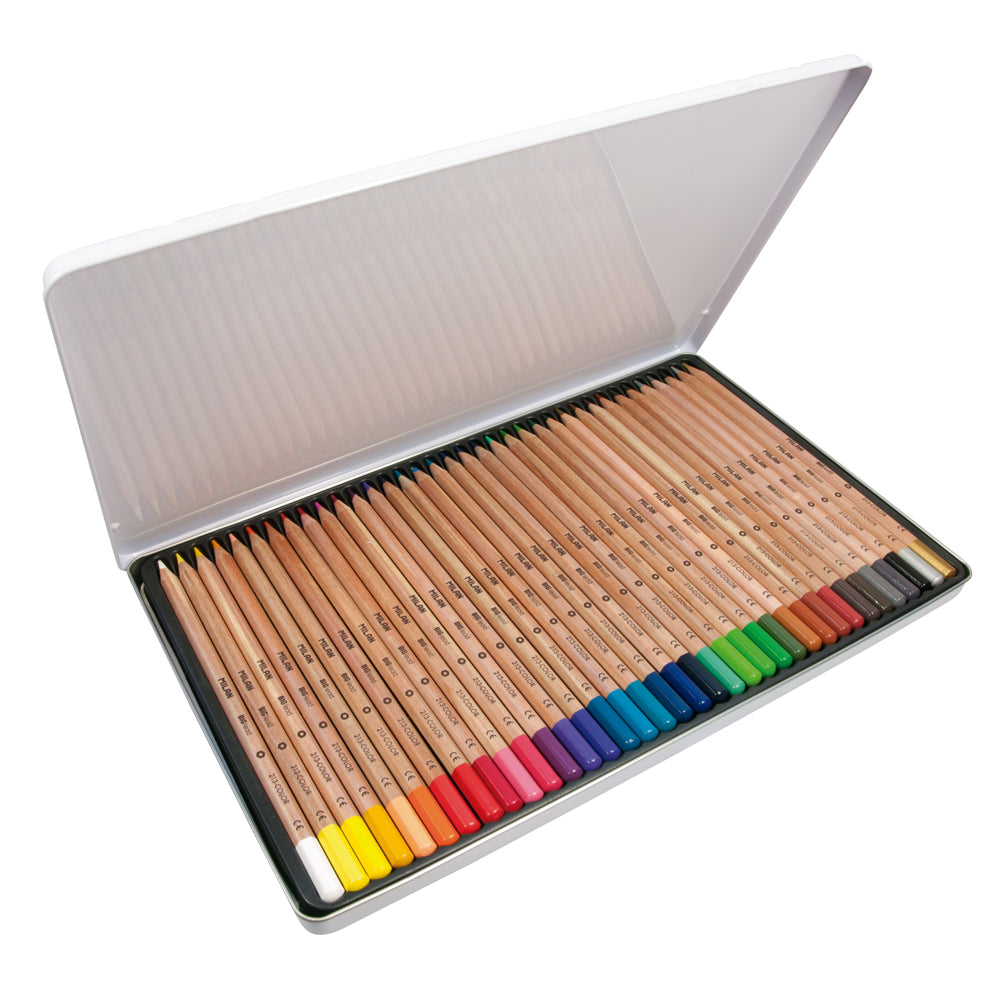 Milan Coloured Pencils Thick Lead Metal Box Assorted Pack 36