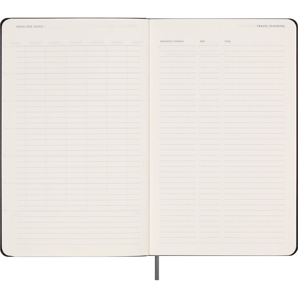 Moleskine Diary Undated Weekly + Notes HC Large Black