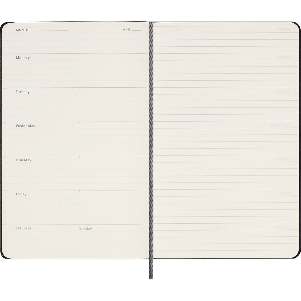 Moleskine Diary Undated Weekly + Notes HC Large Black