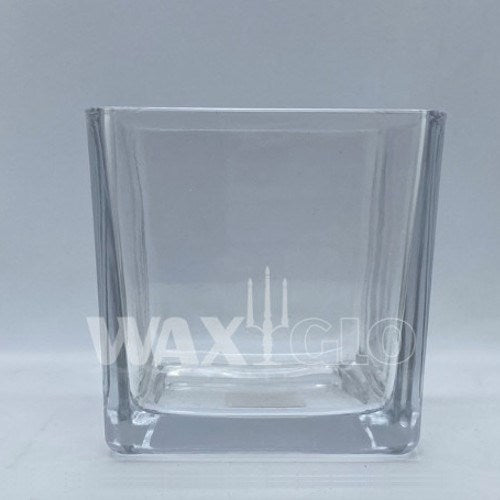 80mm x 80mm SQUARE GLASS CANDLE HOLDER