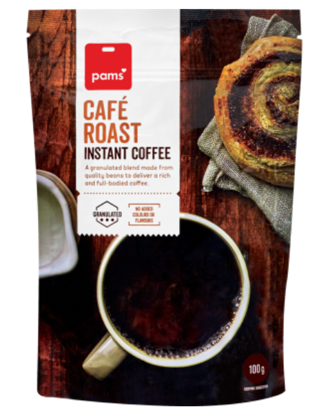 Pams Café Roast Instant Coffee Granules 100g