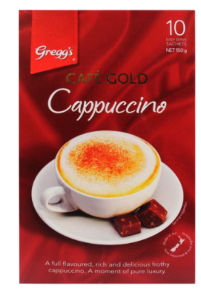 Gregg's Cafe Gold Coffee Cappuccino Sachets 10pk