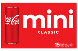 Coca-Cola Soft Drink Mini Cans 15 x 250ml