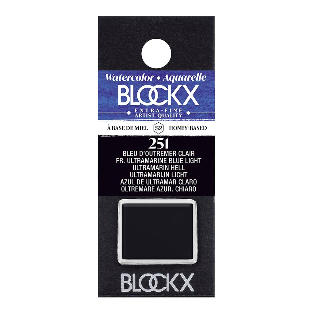 BLOCKX Watercolour Half Pan S2 251 Ultramarine Light Blue