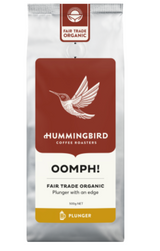 Hummingbird Oomph! Fair Trade Organic Fresh Plunger Grind Coffee 500g