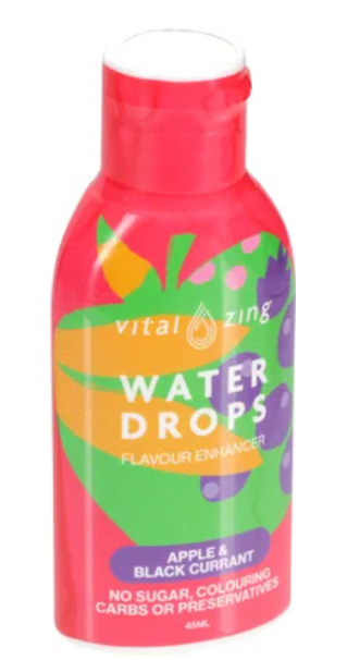 Vital Zing Water Drops Apple & Blackcurrant Flavour Enhancer 45ml