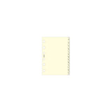 Filofax Pocket A - Z Index Cream - Cafe Supply