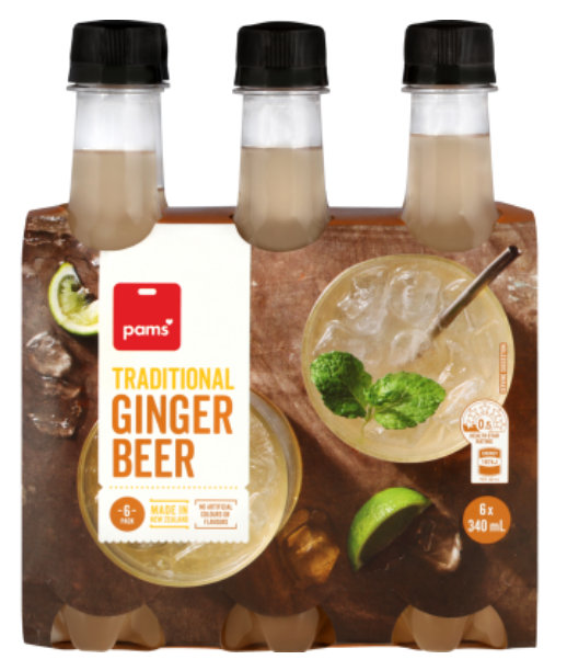 Pams Traditional Ginger Beer 6 x 340ml