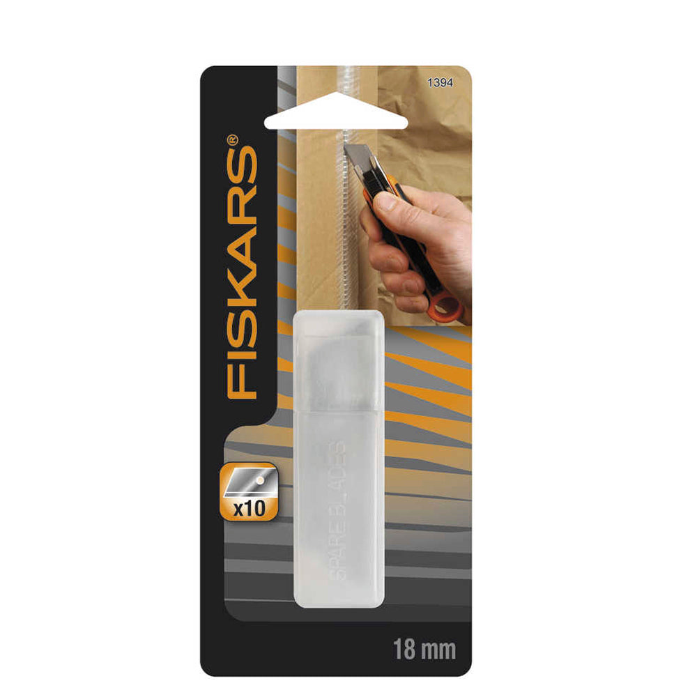 Fiskars Blades 18mm for 1393C Safety Knife Pack 10 - Cafe Supply