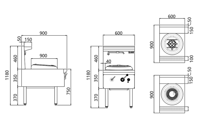 JASPER Single Wok Range(chimney burner) LPG