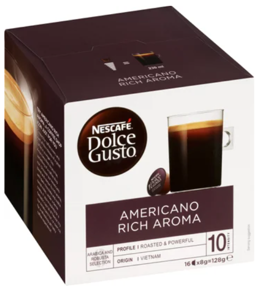 Nescafe Dolce Gusto Americano Rich Aroma Coffee Capsules 16pk