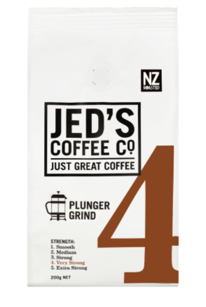 Jed's Coffee Co. #4 Very Strong Strength Plunger Grind Coffee 200g