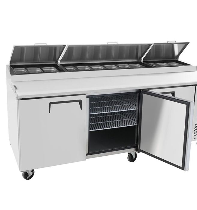 3 DOOR PIZZA PREP TABLE FRIDGE 2362 MM MPF8203 - Cafe Supply