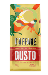 L'affare Gusto Espresso & Stovetop Fair Trade Organic Coffee 200g