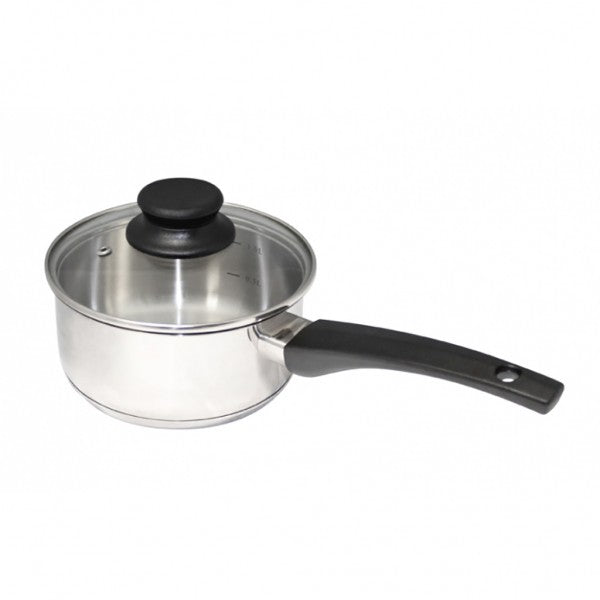 16cm S/S Saucepan with Glass Lid