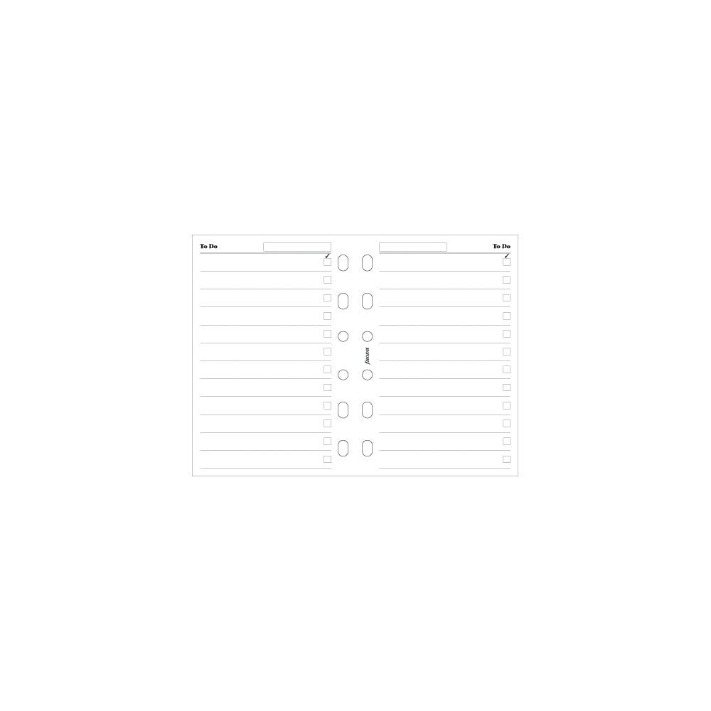 Filofax Pocket To Do Pad Refill - Cafe Supply