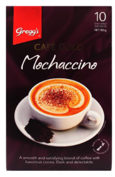 Gregg's Cafe Gold Coffee Mochaccino Sachets 10pk