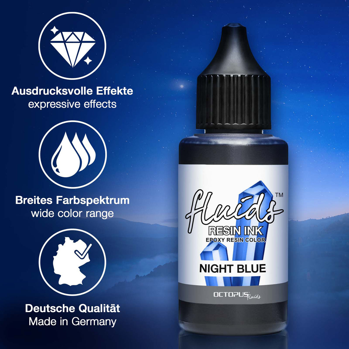 Octopus Fluids Resin Ink Night Blue 30ml