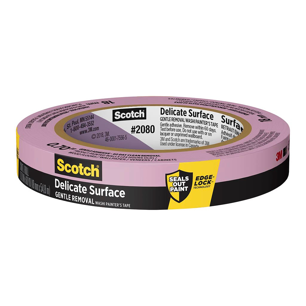 Scotch Painter's Tape 2080-18EC Delicate Surface 18mm x 55m