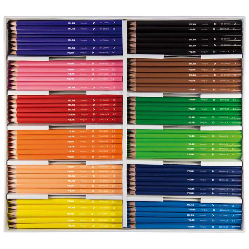 Milan Coloured Pencils Triangular Box 288 Assorted Colours