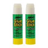 Amos Glue Stick 8gm 2 Pack Hangsell