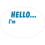 Avery Label Dispenser DMO5843HE Hello I'm 58x43mm 100 Pack - Cafe Supply