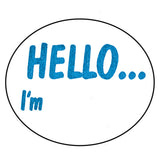 Avery Label Dispenser DMO5843HE Hello I'm 58x43mm 100 Pack - Cafe Supply