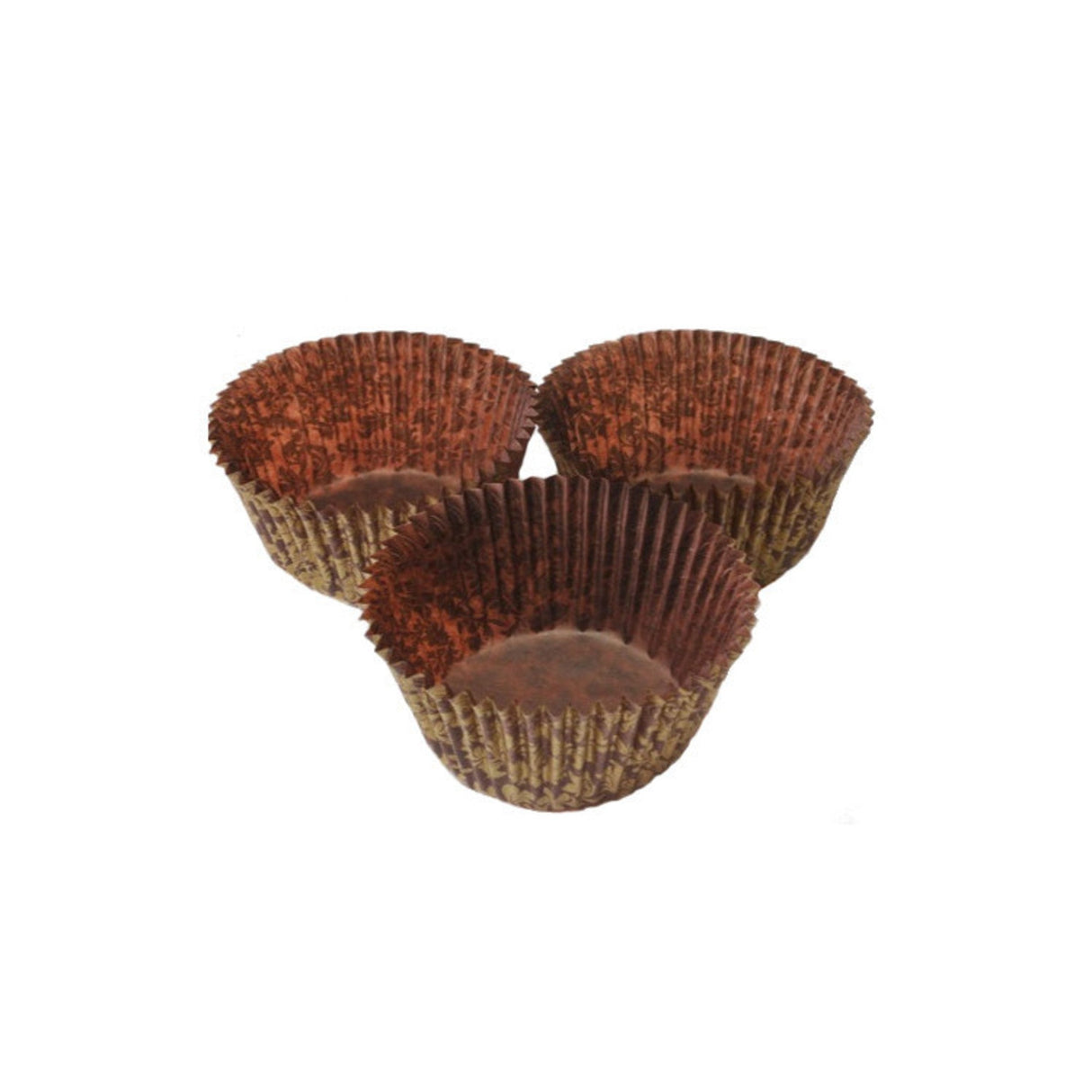 Large Muffin Paper Cases High Tea Brown/Gold 55x36mm (500)