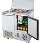 2 DOORS SLIDING LID SALADETTE FRIDGE SIZE 900 MM  ESL3800 - Cafe Supply