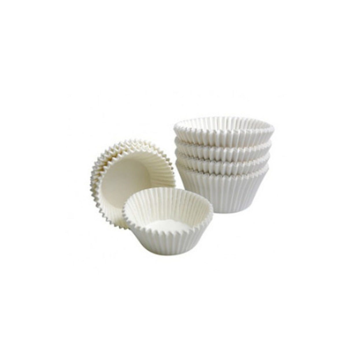 Mini candy Truffle Cups - 50mmx30mmx24mm White (200)