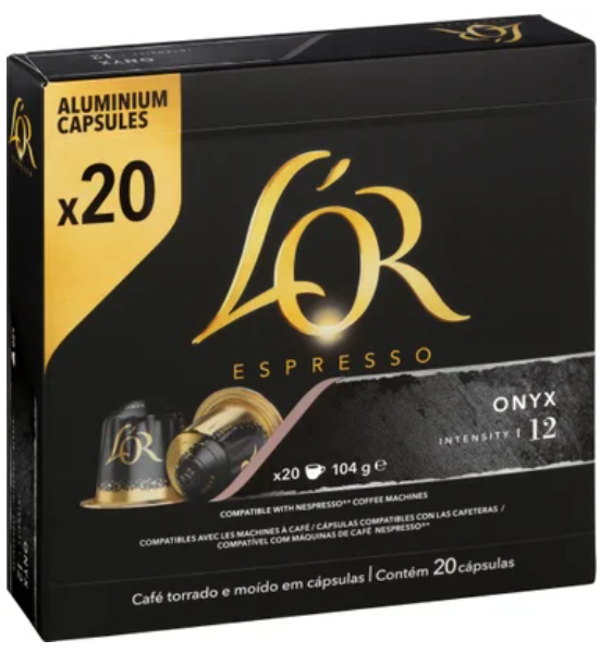 L'OR Espresso Onyx Intensity 12 Coffee Capsules 20pk