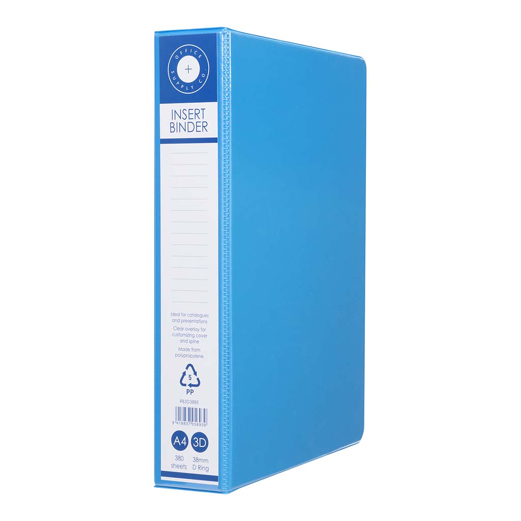 OSC Insert Binder A4 3D 38mm Blue