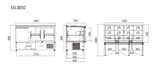 3 DOORS SLIDING LID SALADETTE FRIDGE 1365 MM ESL3850 - Cafe Supply