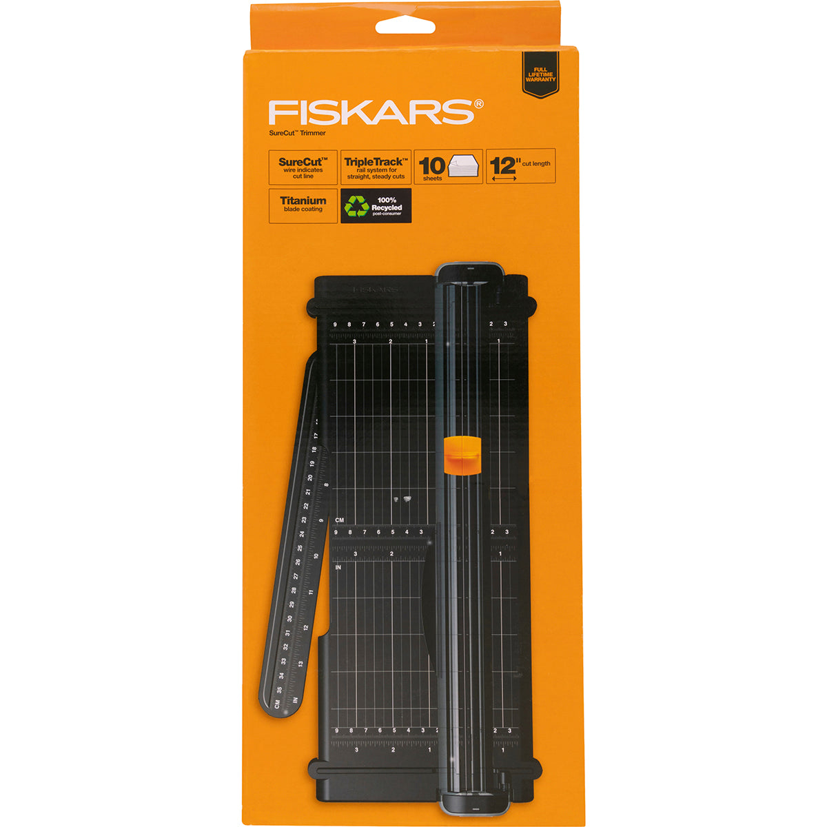 Fiskars Trimmer 30cm A4 Sure Cut Recycled Black - Cafe Supply