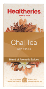 Healtheries Vanilla Chai Tea Bags 20pk