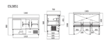 3 DOORS TABLE SALADETTE FRIDGE 1365 MM ESL3851 - Cafe Supply