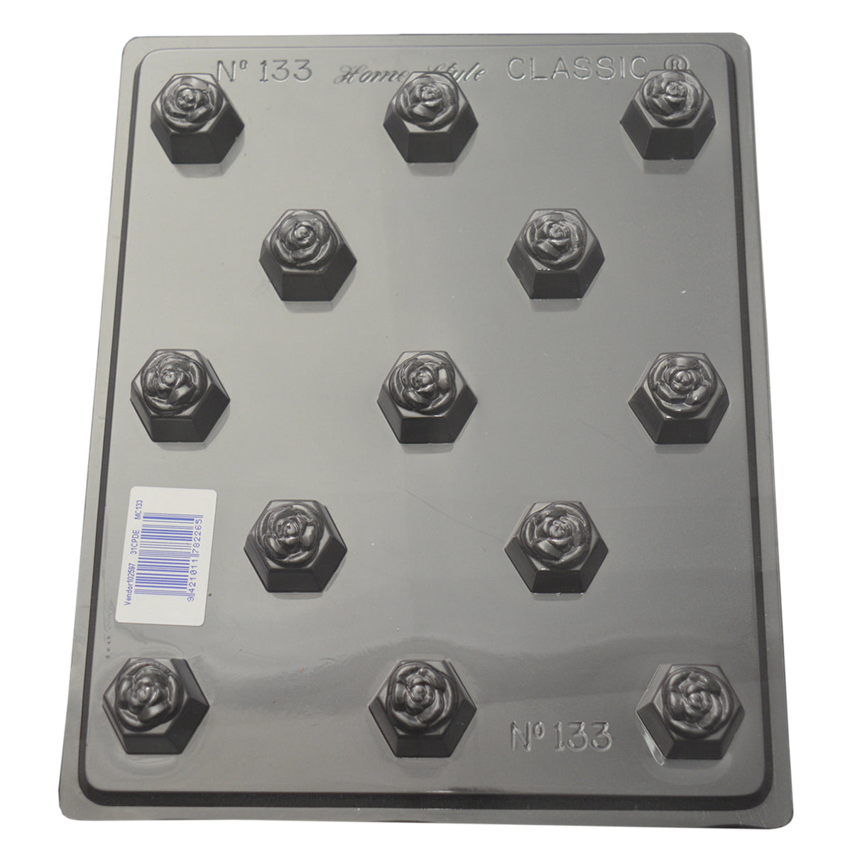 Deep Roses Hexagons Mould 0.6mm