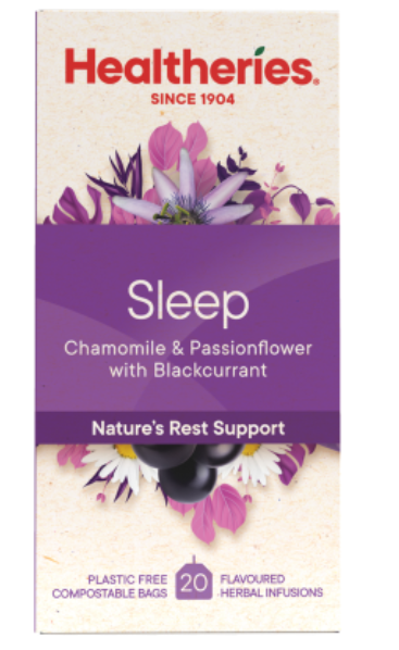 Healtheries Sleep Chamomile & Passionflower With Blackcurrant Tea Bags 20pk